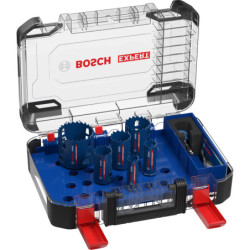 Coffret Bosch 6 trépans EXPERT Carbure métal et matériaux dents fines 22 à 68mm