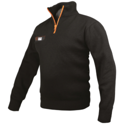 PULL COL ZIPPE AVEC MEMBRANE NOIRE STOPRC