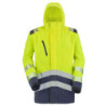 Parka haute visibilité coque ERWIN jaune fluo et navy