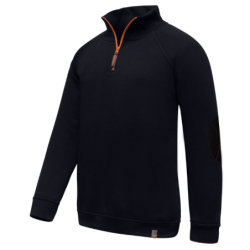 SWEAT COL MONTANT MARINE/ORANGE AVEC MEMBRANE
