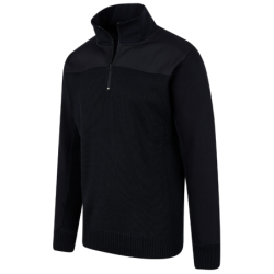 PULL COL MONTANT ZIPPE TOBAGO NOIR