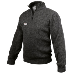 PULL STOP RC COL MONTANT ZIPPE GRIS ANTHRACITE