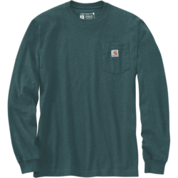 Tee-shirt manches longues avec poche poitrine et logo MOUNTAIN bleu