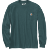 Tee-shirt manches longues avec poche poitrine et logo MOUNTAIN bleu