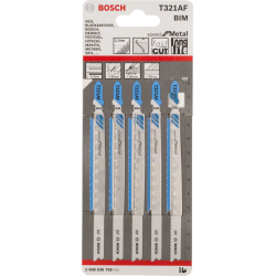 Lame scie sauteuse Bosch métal T321AF blister de 5