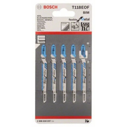 Lame de scie sauteuse PRO métal curve T118EOF blister de 5