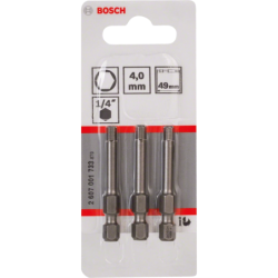 Embout de vissage qualité extra-dure 6 pans 6mm blister de 3