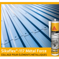 Mastic-colle hybride mono-composant renforcé SIKAFLEX 117 métal force en cartouche